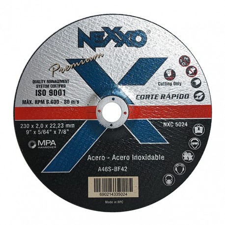 Disco de Corte Rápido Nexxo Premium 9" x 2mm